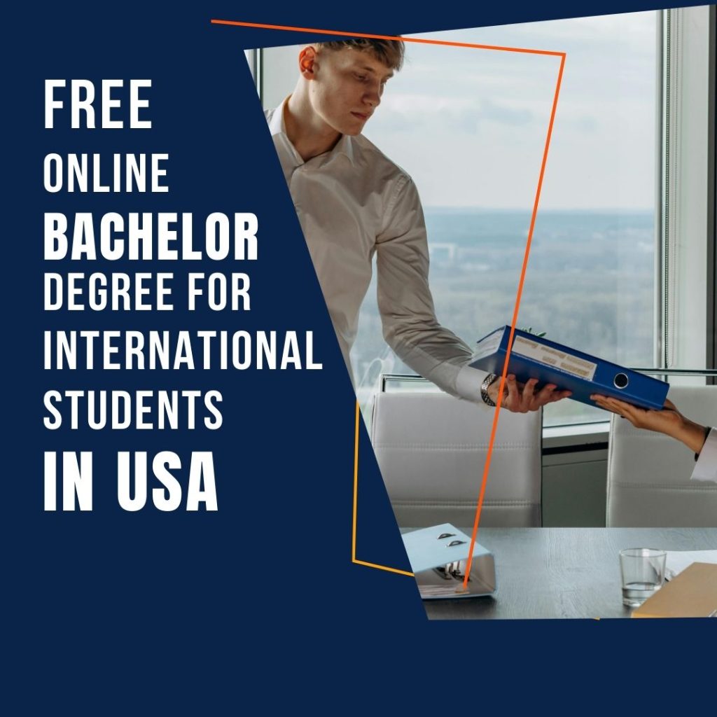 There are currently no accredited institutions offering completely free online bachelor degrees to international students in the USA