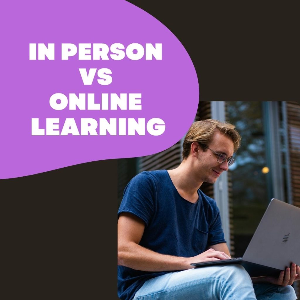 In-person learning offers interactive and social benefits, while online learning provides flexibility and accessibility