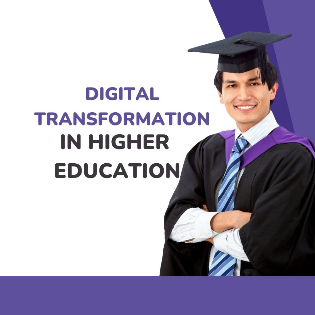 Digital transformation in higher education integrates technology to enhance teaching and learning.